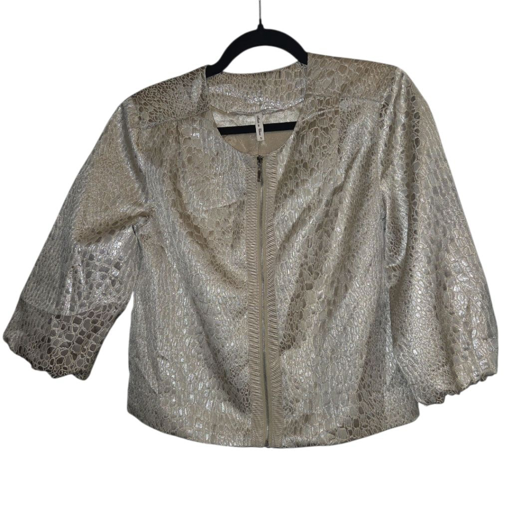 Women's Rebecca Moses Gold Cropped Jacket S